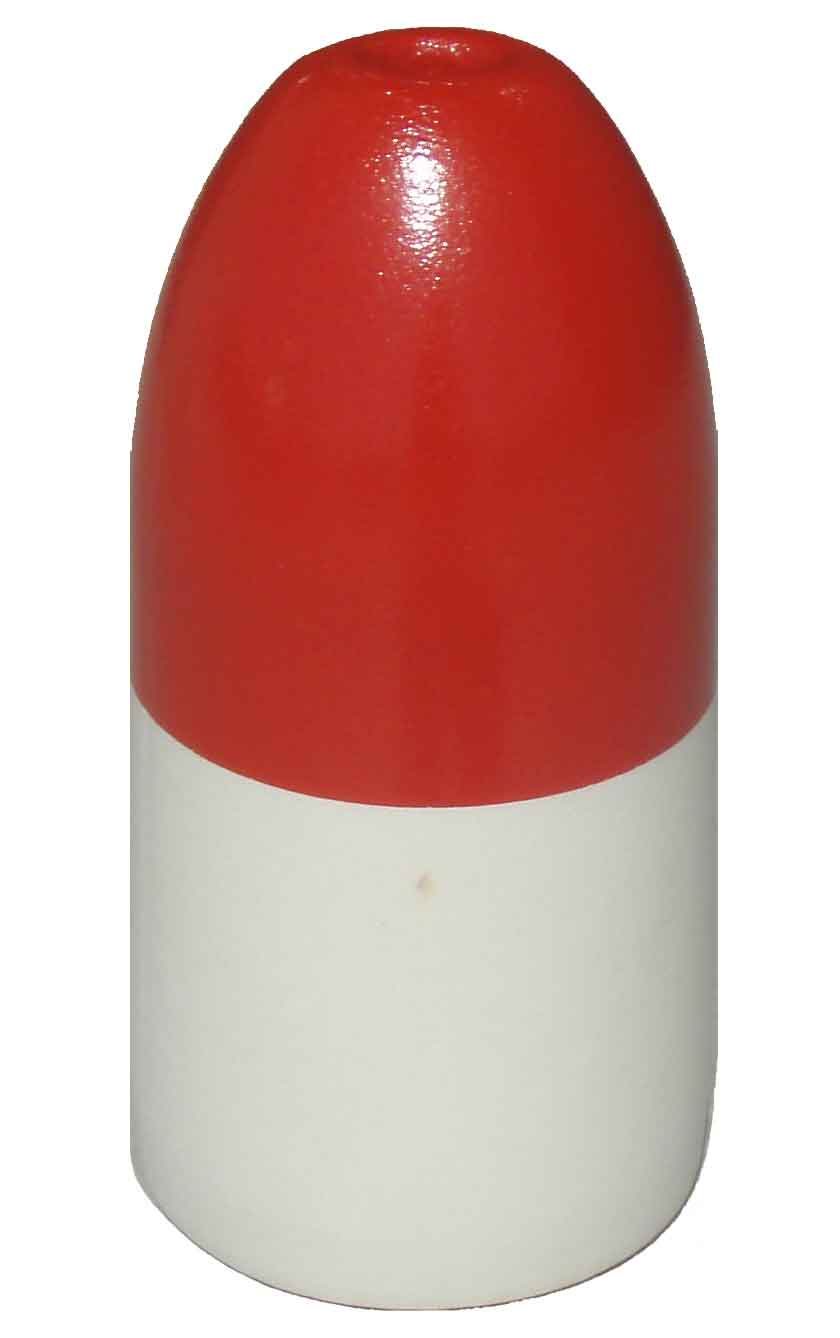 Promar PVC Fishing Bullet Float Size 11 in. X 5 in. Red and White