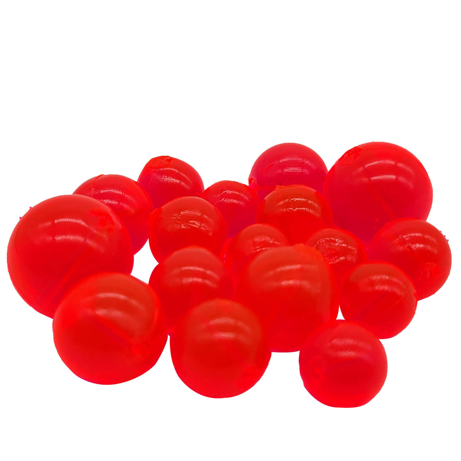 BnR Tackle Soft Beads 18mm Red Neutral Buoyancy 8/pack