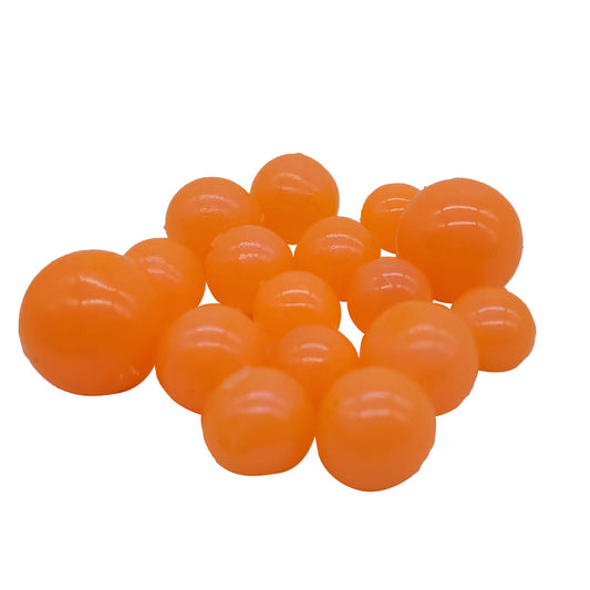 BnR Tackle Soft Beads 18mm Peach Gobbler Neutral Buoyancy 8/pack
