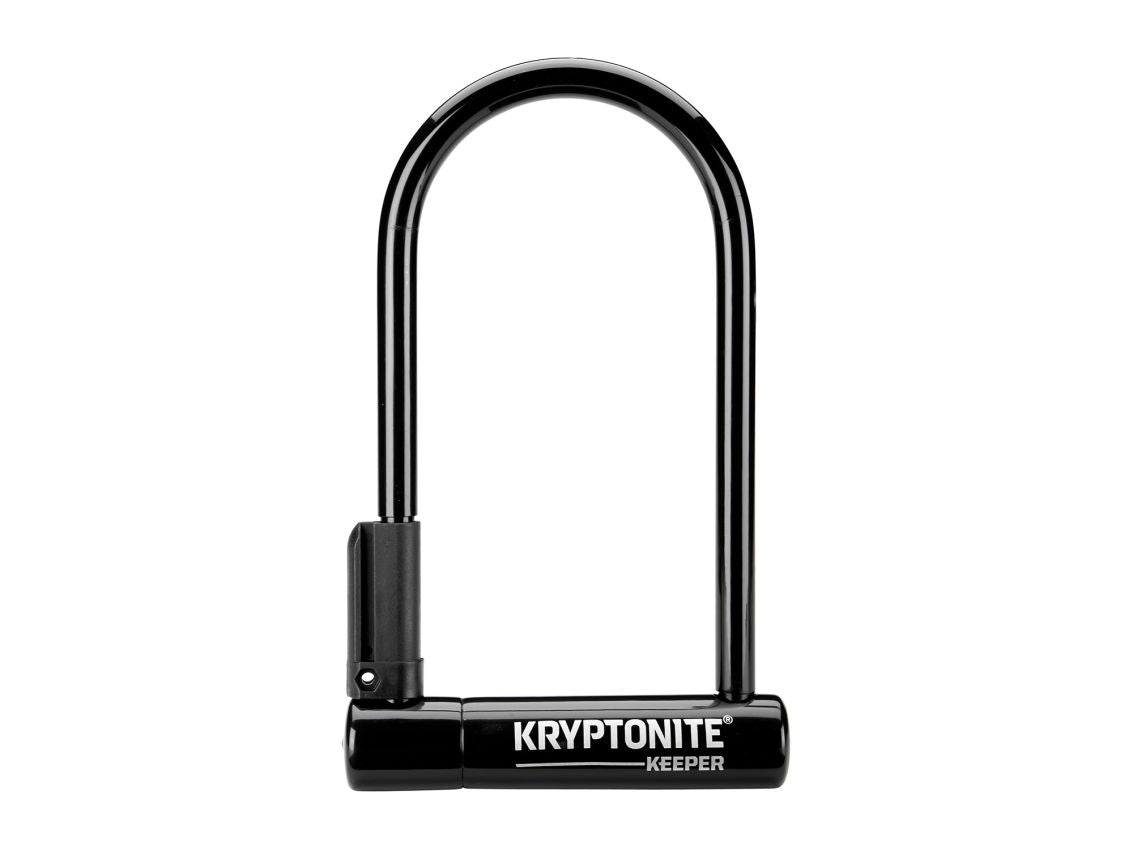 Kryptonite Keeper U-Lock - 4 x 8" Keyed Black Includes bracket