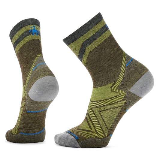 Smartwool Run Zero Cushion Mid Crew Pattern Socks