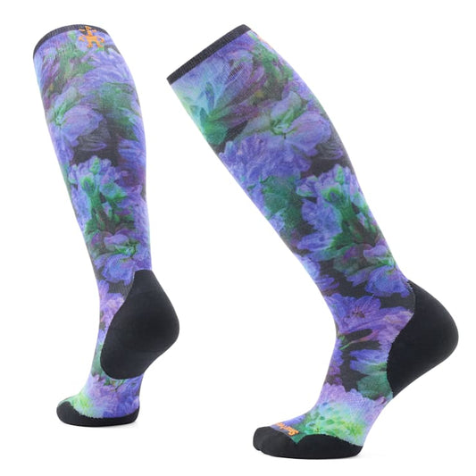Smartwool Ski Targeted Cushion Electric Lotus Print OTC Socks Women's