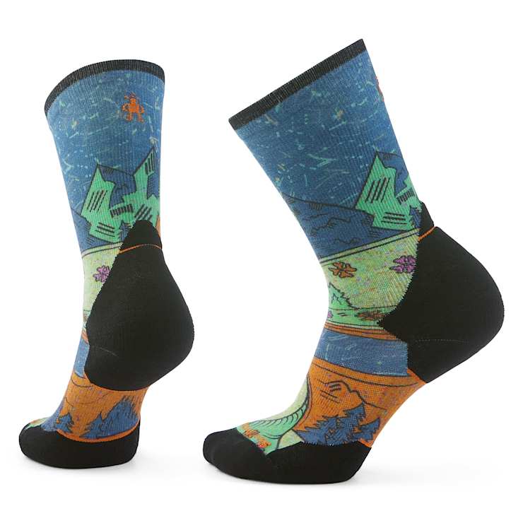 Smartwool Trail Run Mountain Print Crew Socks Women's