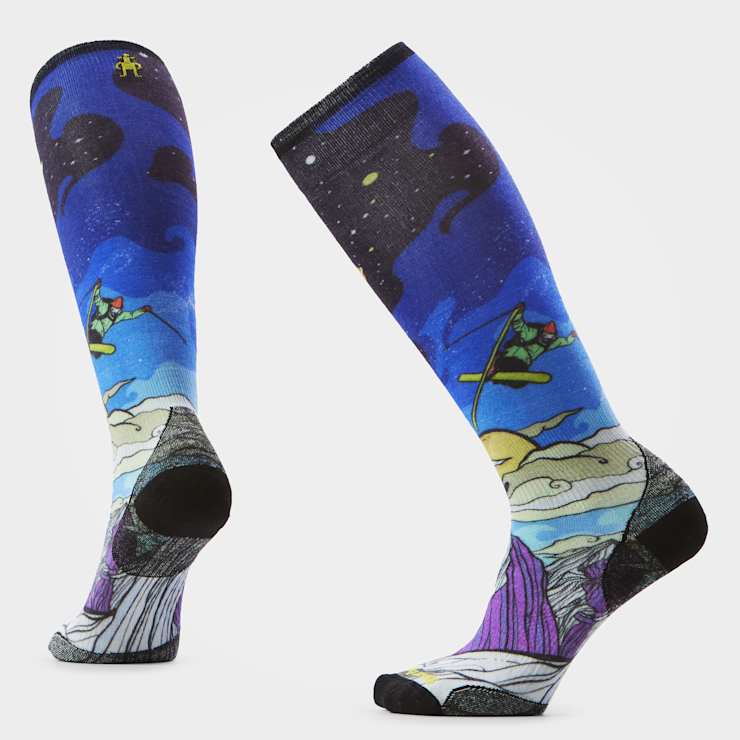 Smartwool Ski Zero Cushion Galactic Ski Print OTC Socks Women's