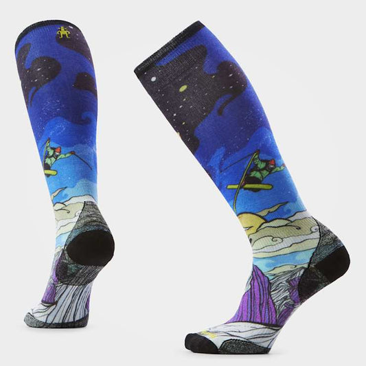 Smartwool Ski Zero Cushion Galactic Ski Print OTC Socks Women's