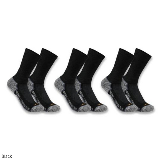 Carhartt ForceĀ® Midweight Crew Sock 3-Pack Men's