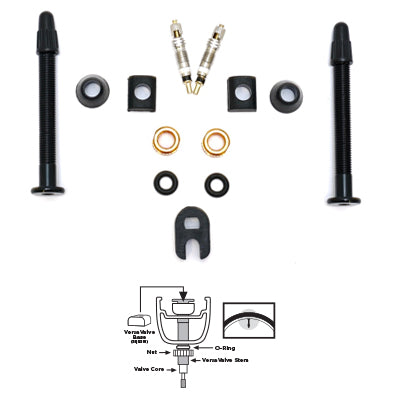 Orange Seal Versa Valve Tubeless Valve Stem Pair