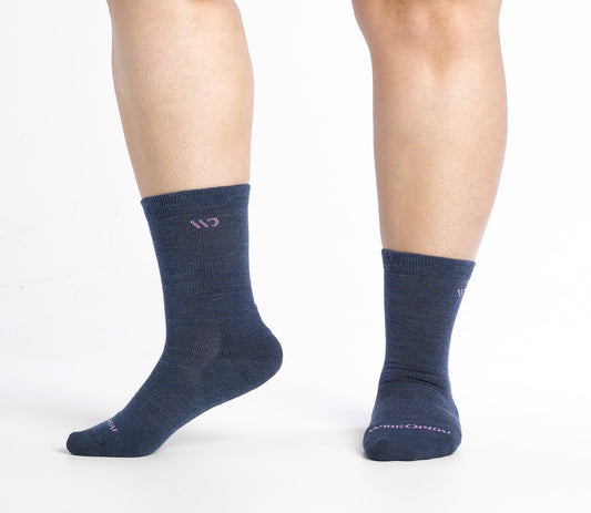 Wide Open Solid Cushioned Crew Socks Women's