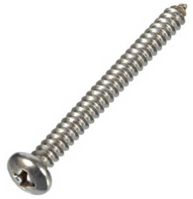 Hillman Stainless Steel Sheet Metal Screws No. 14 X 1 " Pan Head - 100 Pack
