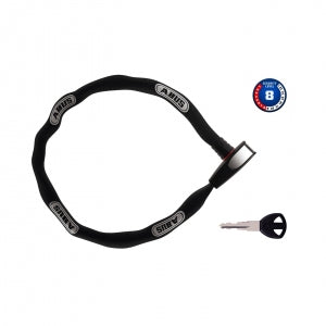 Abus Chain Lock-STEEL-O-CHAIN 8807K/85-7mm square BK (2.8')