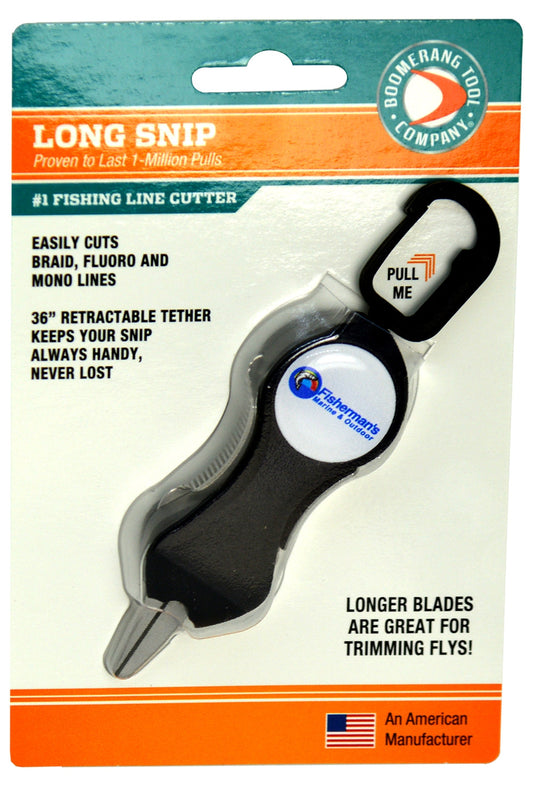 Boomerang Tool Fisherman'S Logo Long Snip Fishing Line Snipper