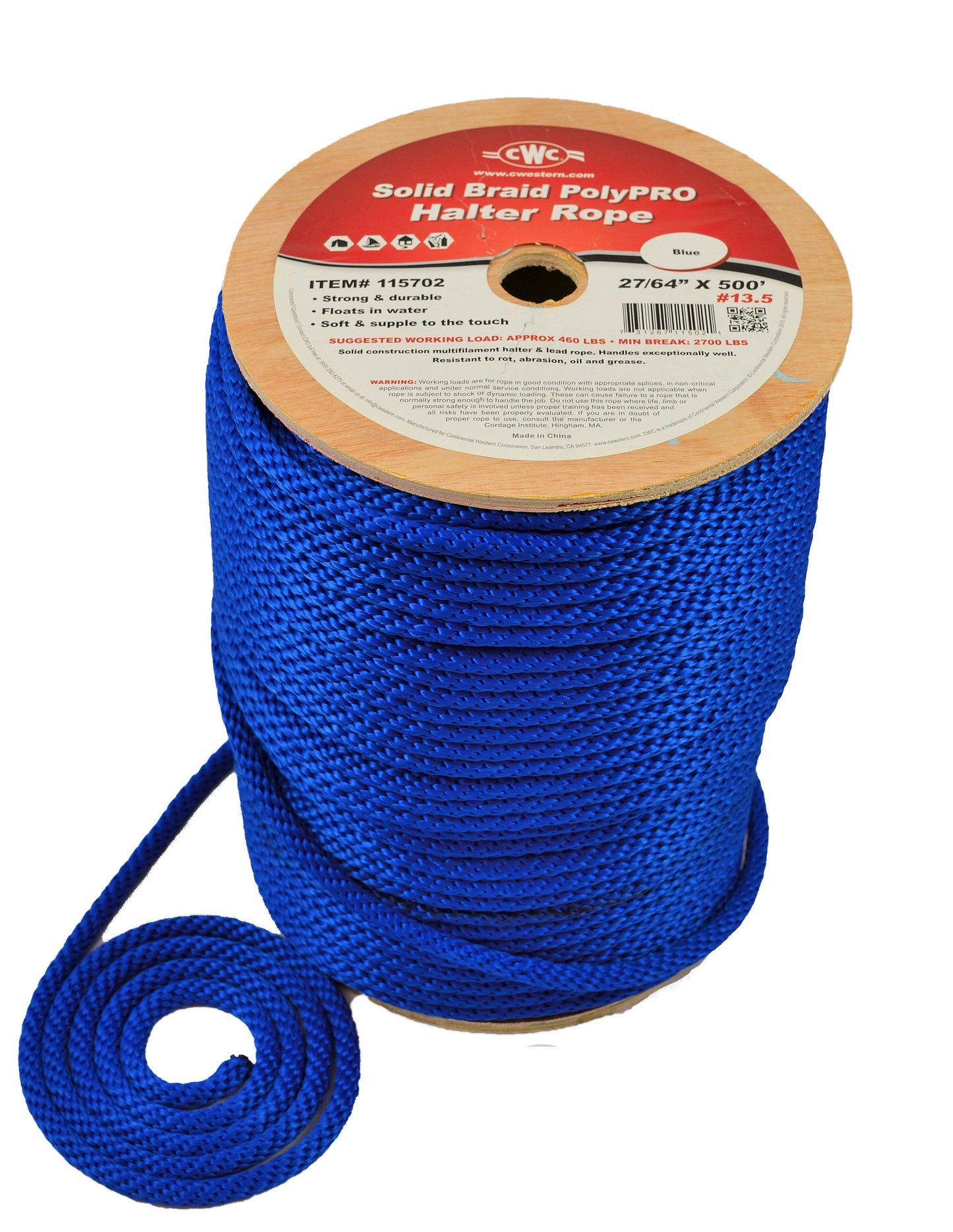 CWC Solid Braid PolyPRO Halter Derby Rope