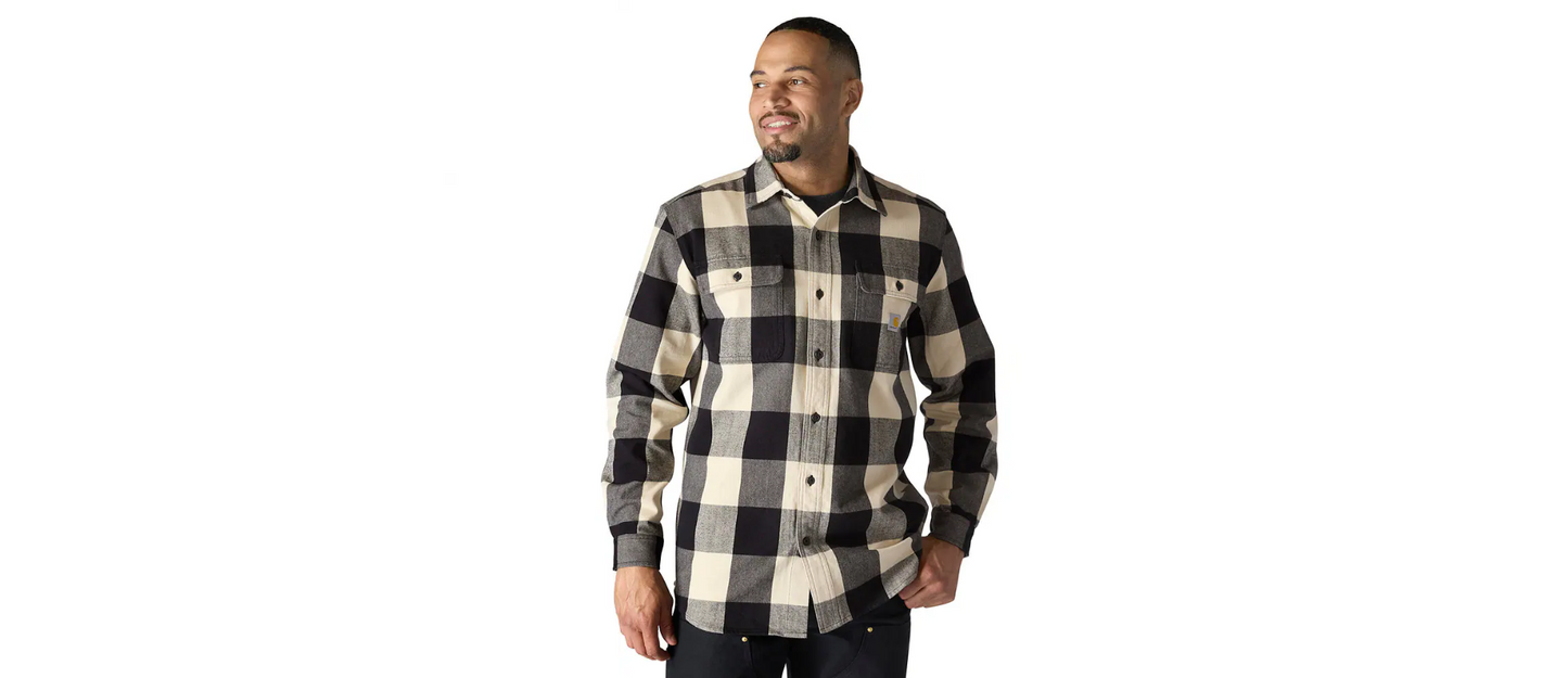 Carhartt Loose Fit Heavyweight Flannel Long-Sleeve Plaid Shirt Men's