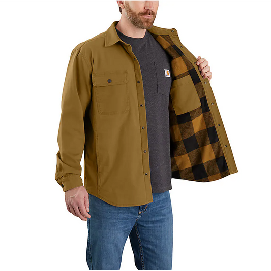 Carhartt Rugged Flex Relaxed Fit Canvas Fleece-Lined Shirt Jacket Men's