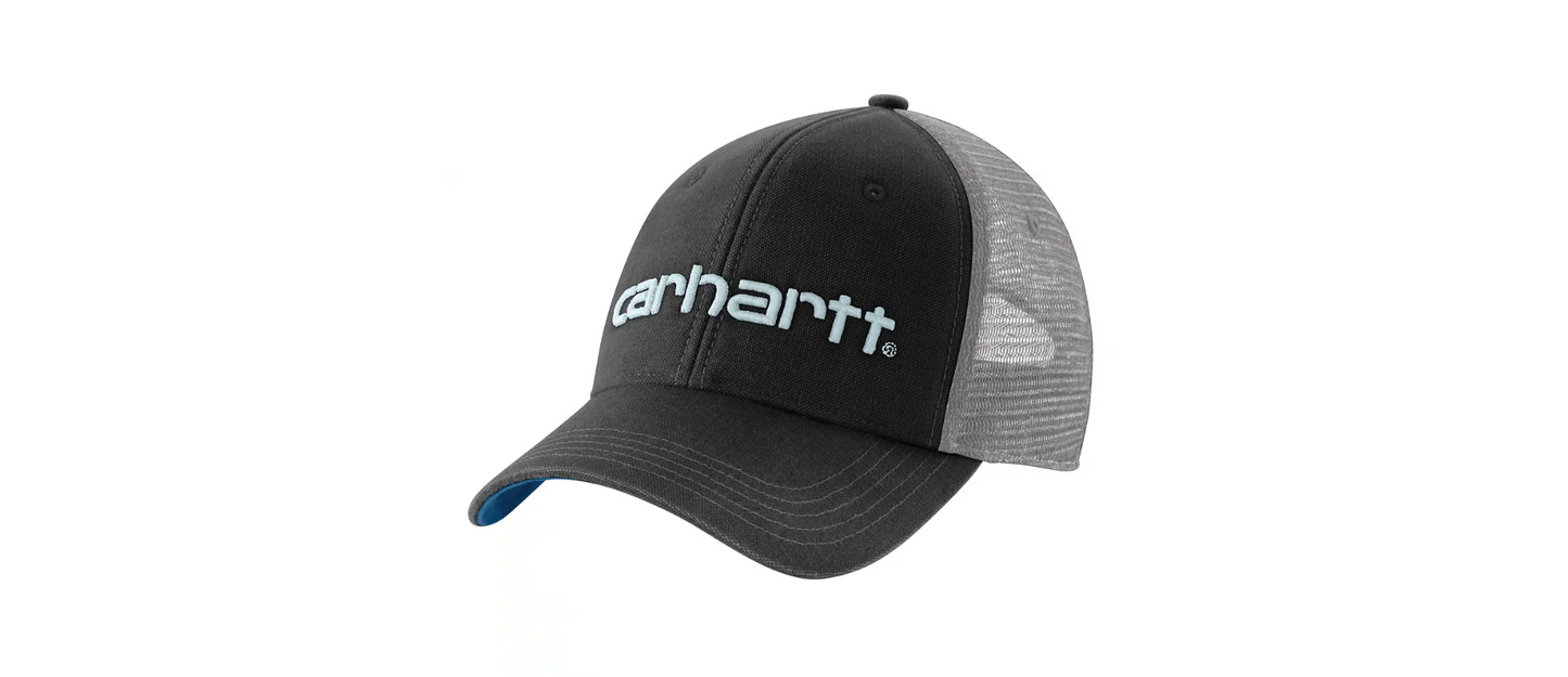 Carhartt Men's Canvas Mesh-Back Logo Graphic Snapback Hat