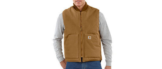 Carhartt Relaxed Fit Firm Duck Insulated Rib Collar Vest Men's