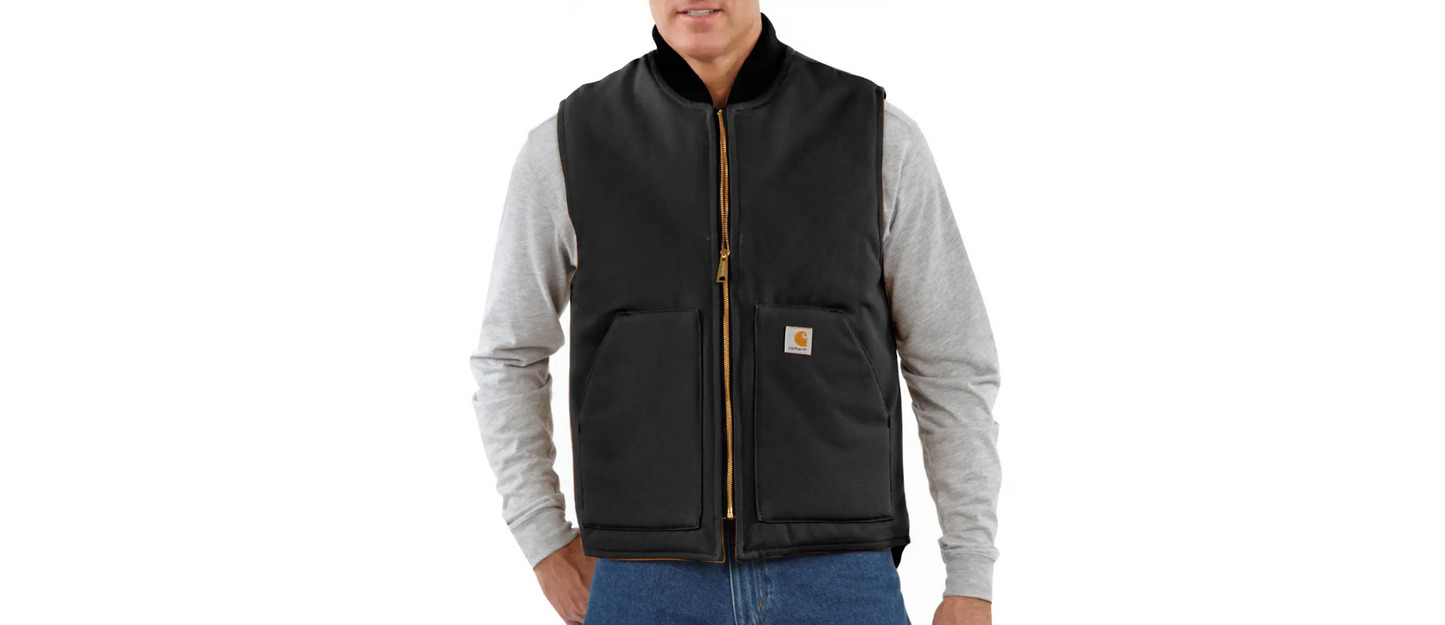 Carhartt Relaxed Fit Firm Duck Insulated Rib Collar Vest Men's