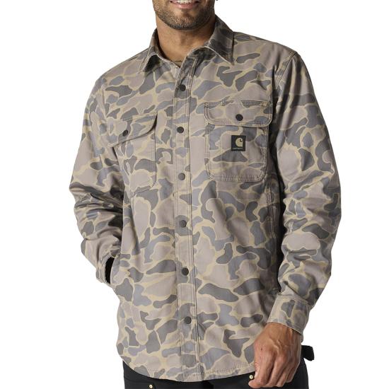 Carhartt Rugged Flex Relaxed Fit Canvas Fleece-Lined Shirt Jacket Men's