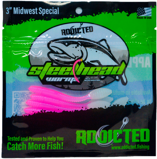Addicted Fishing Chrome Candy Worms - 3" Midwest Special