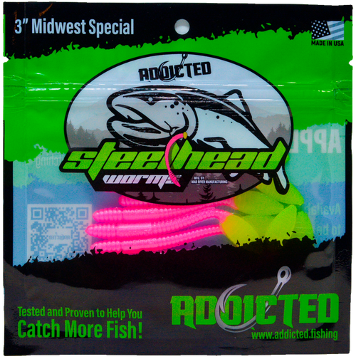 Addicted Fishing Disco Worms - 3" Midwest Special
