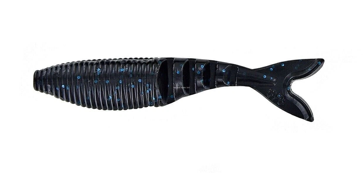 YAM-134-06-02 4 in. Zako Black Fishing Lure with Large Blue Flake - Pack of 6