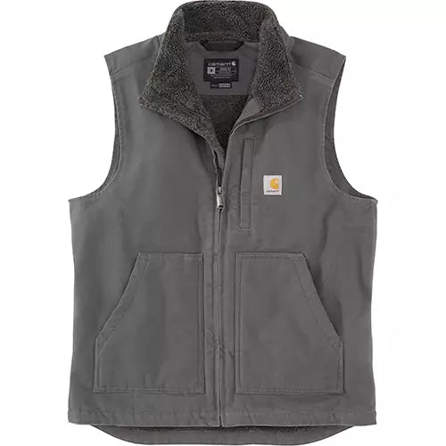 Carhartt Men's Loose Fit Washed Duck Sherpa-Lined Mock Vest