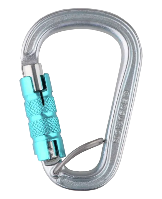 Edelrid HMS Bruce Steel Triple FG Locking Carabiners