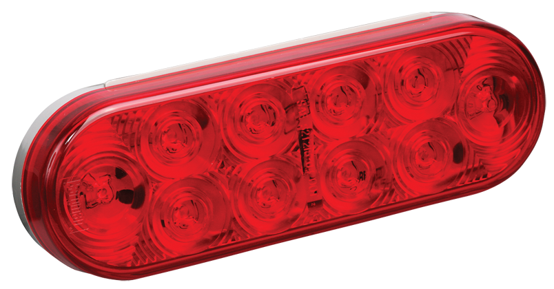 Wesbar Waterproof 6" Oval Grommet Mount Tail Light