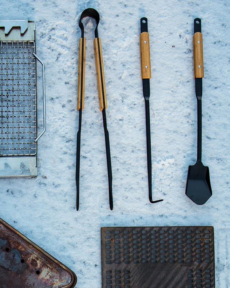 Snow Peak Fire Tool Set (Tong Shovel and Hook)