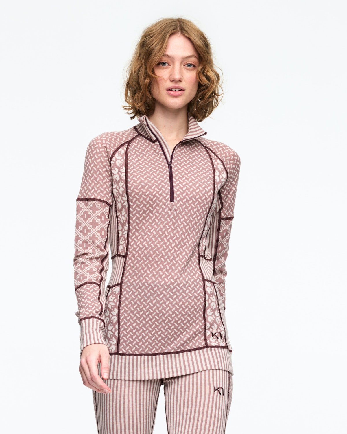 Kari Traa Smekker Half Zip Baselayer - 100% Merino Wool