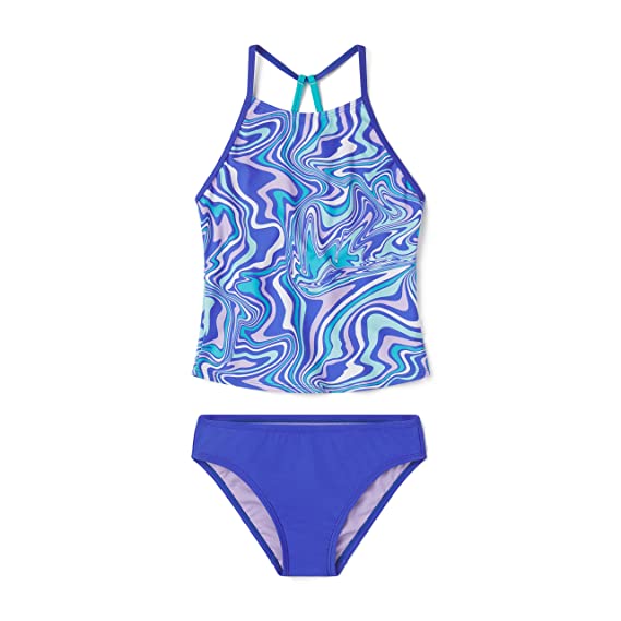 Speedo Printed High Neck Tankini Set