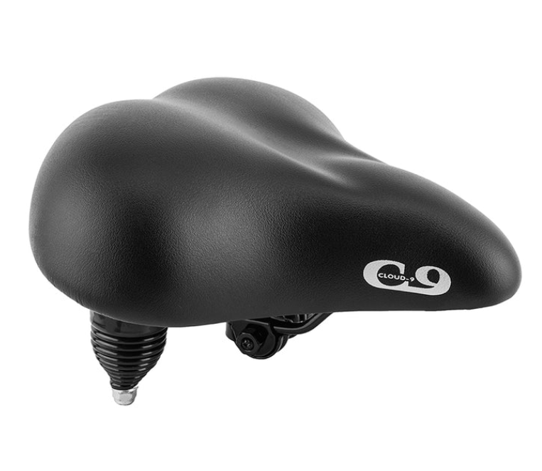 Cloud-9 Cruiser Select Bike Saddle - 10.5x10.75 Black Soft Touch Vinyl Seat