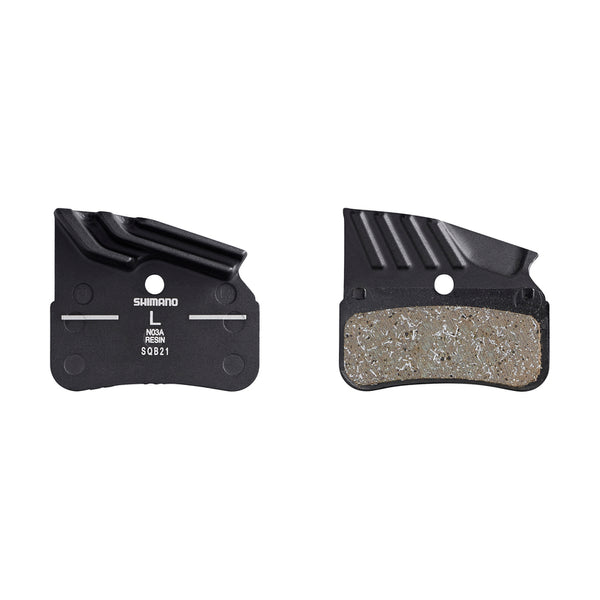 Shimano N03A-RF Disc Brake Pad and Spring - Resin Compound, Finned Alloy Back Plate, One Pair