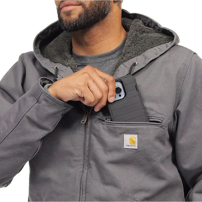 Carhartt Men's Relaxed Fit Washed Duck Sherpa-Lined Jacket