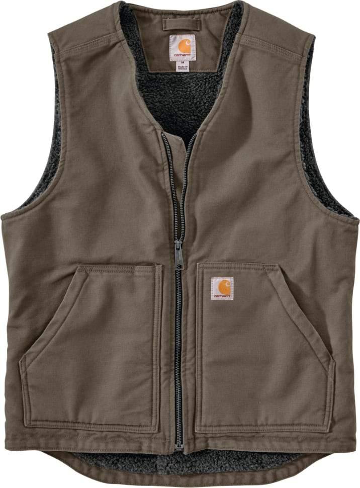 Carhartt Relaxed Fit Washed Duck Sherpa-Lined Vest Men's
