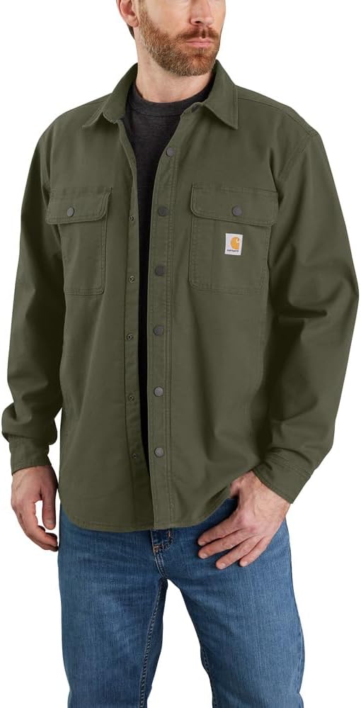Carhartt Rugged Flex Relaxed Fit Canvas Fleece-Lined Shirt Jacket Men's