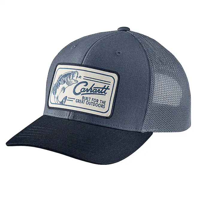 Canvas Mesh-Back Dog Patch Cap Men's