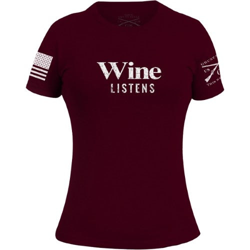 Grunt Style Wine Listens Short-Sleeve T-Shirt Women's