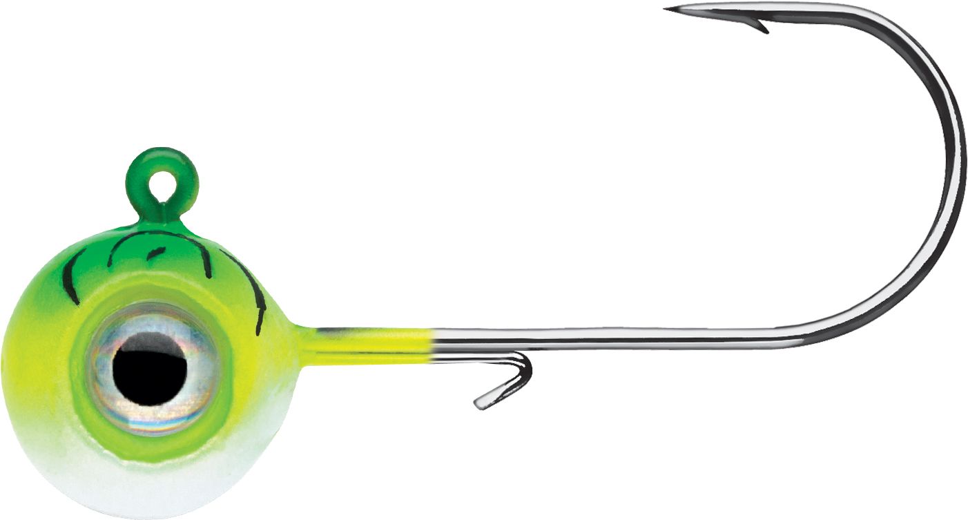 Vmc Neon Moon Eye Jig 2/0 Hook 4 Pack One Size 0.75 Oz Green Fire Uv