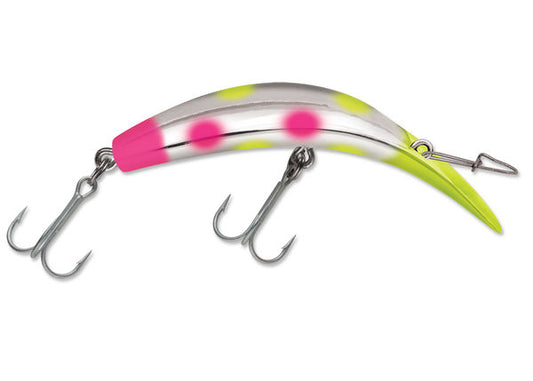 Luhr-Jensen Kwikfish Crankbait (Rattle) Chartreuse Pink Dot
