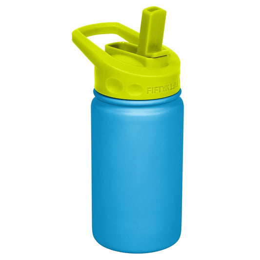 FIFTY/FIFTY 12oz Bottle Straw Cap Blue/Lime