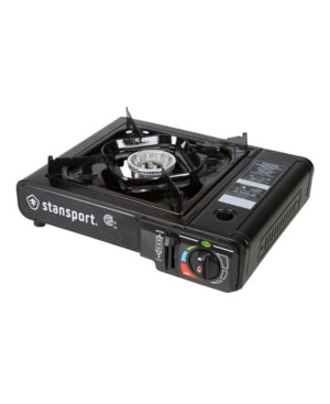 Stansport Portable Butane Stove Black - Camping Appliances