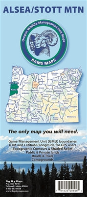 Big Sky Maps Alsea/Stott Mountain Gmu Map