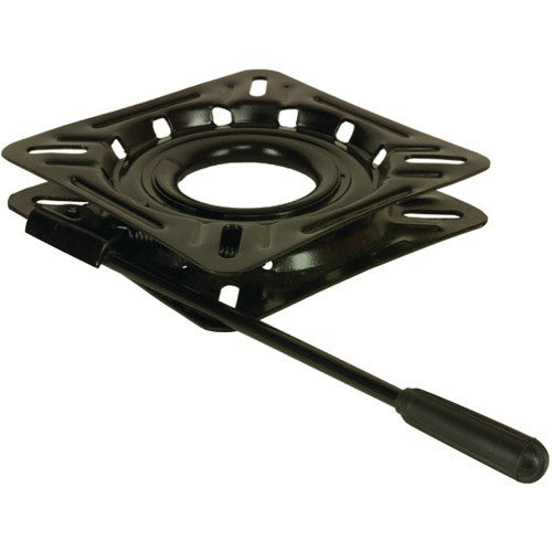 Springfield Locking 12-Way Seat Swivel - 6.75 in. Square with 0° Tilt Black E-Coat