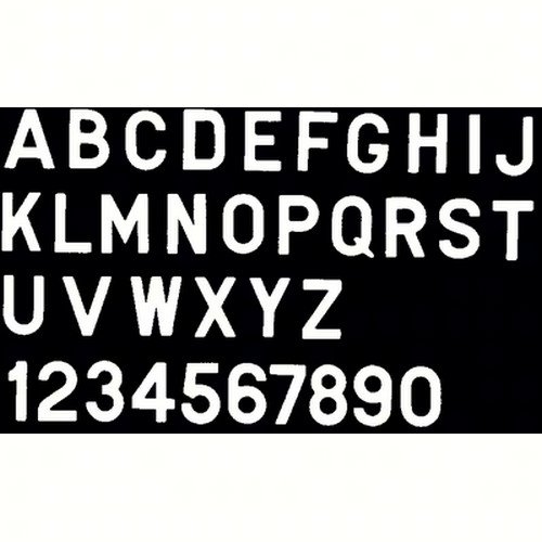 Bernard Engraving PS30WA; Letter White 3 Inch Stick on Inai