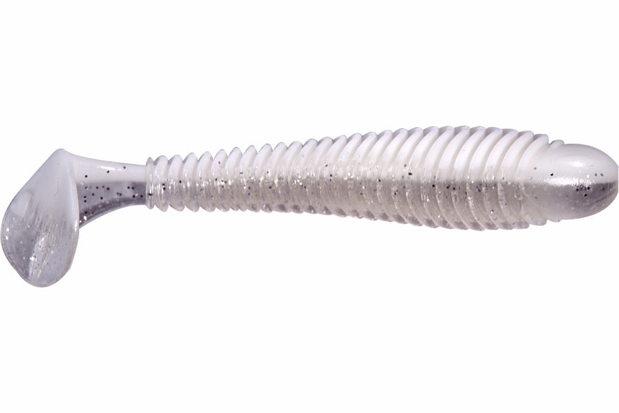 Googan Baits Saucy Swimmer Soft Bait White Pearl Shad