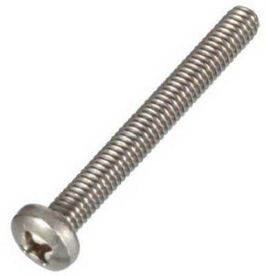 Hillman 18-8 Stainless Steel Pan Head Phillips Machine Screw 1/4" x 1-1/2" - 100 Pack
