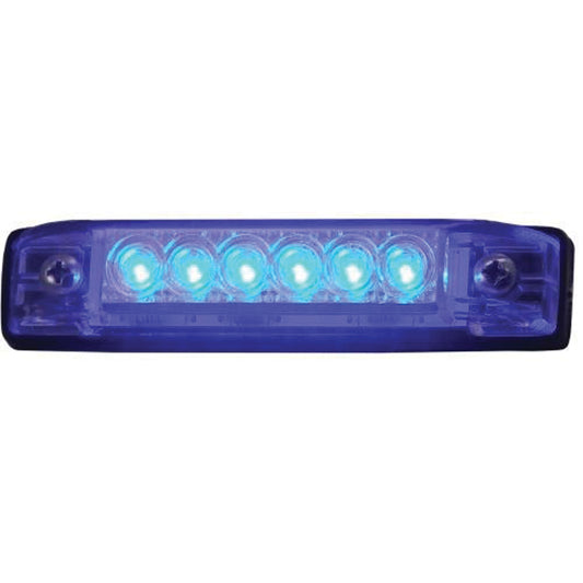 T-H Marine LED Slim Line Utility Strip Lights 4 in. - Blue