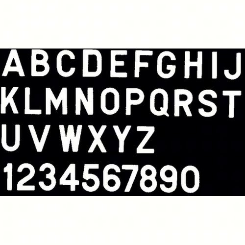 Bernard Engraving PS30W5 PS30W5; Letter White 3 Inch Stick on In5I