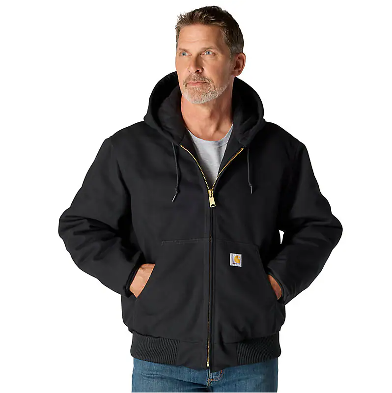 Carhartt Men's Loose Fit Firm Duck Insulated Flannel-Lined Active Jacket